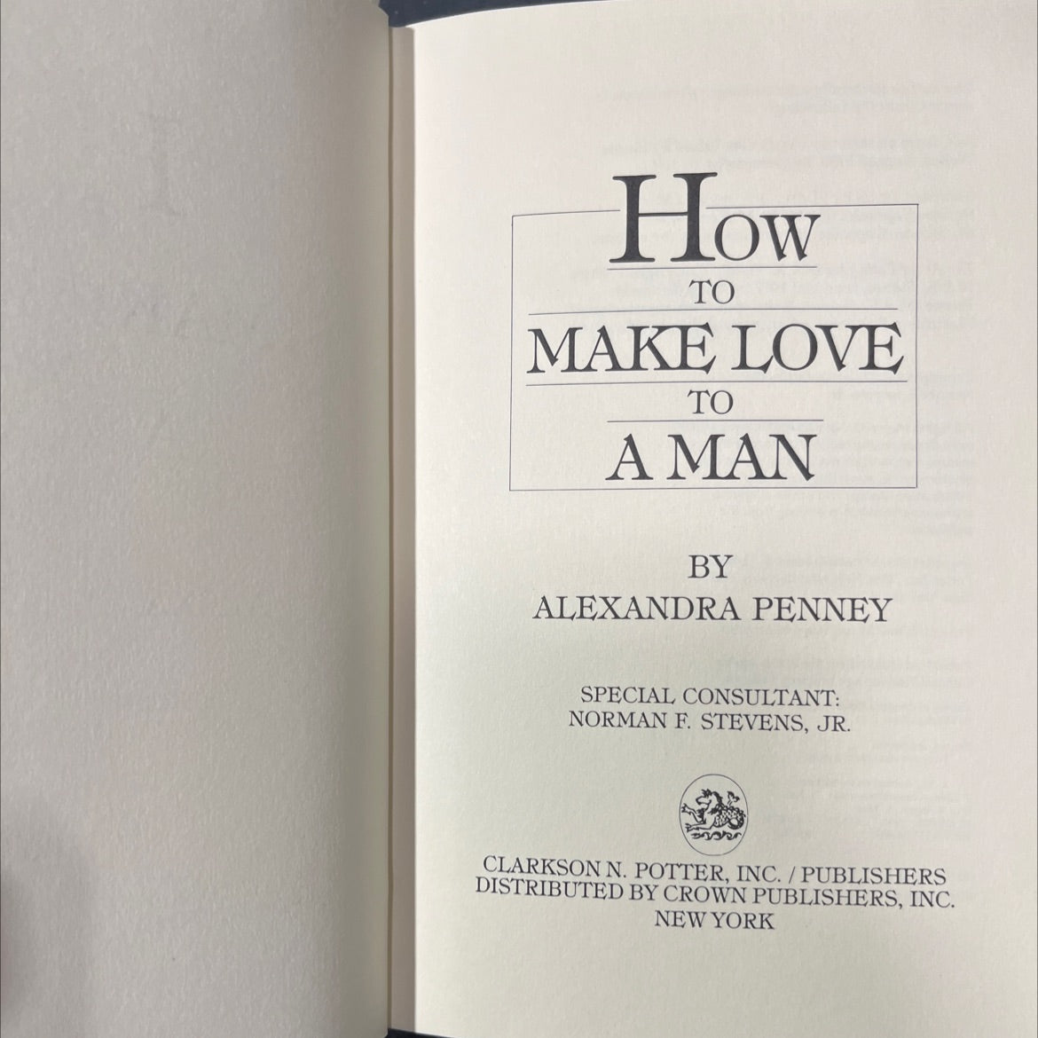 how to make love to a man book, by alexandra penney, 1981 Hardcover image 2