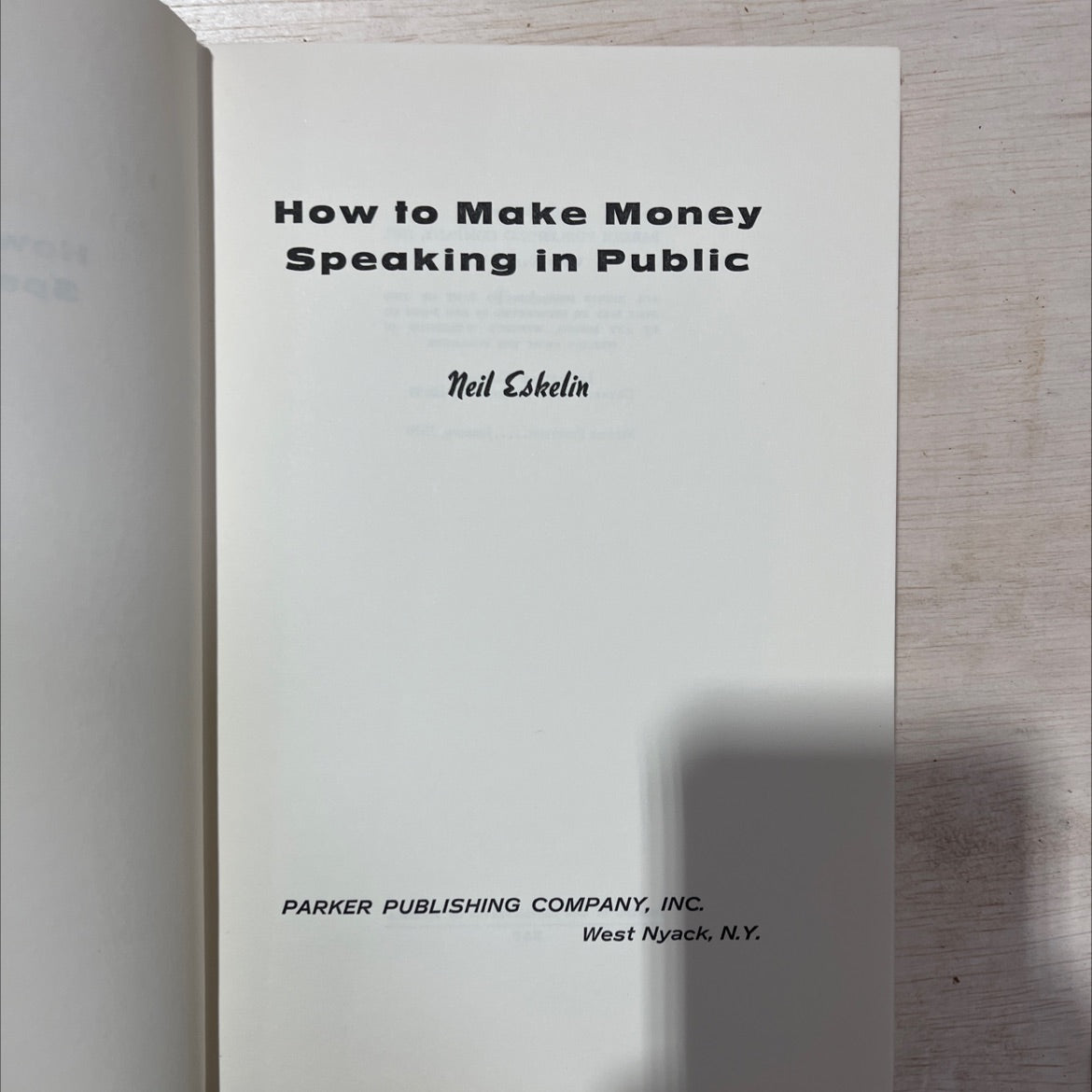 how to make money speaking in public book, by neil eskelin, 1970 Hardcover, Vintage image 2