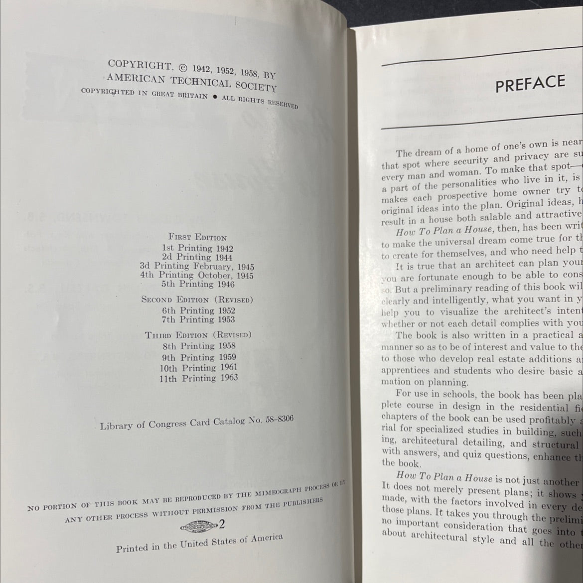 how to plan a house book, by gilbert townsend, j. ralph dalzell, 1959 Hardcover image 3