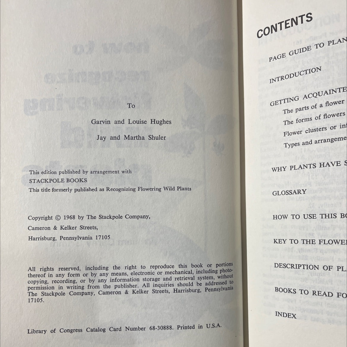 how to recognize flowering wild plants book, by William Carey Grimm, 1968 Hardcover image 3