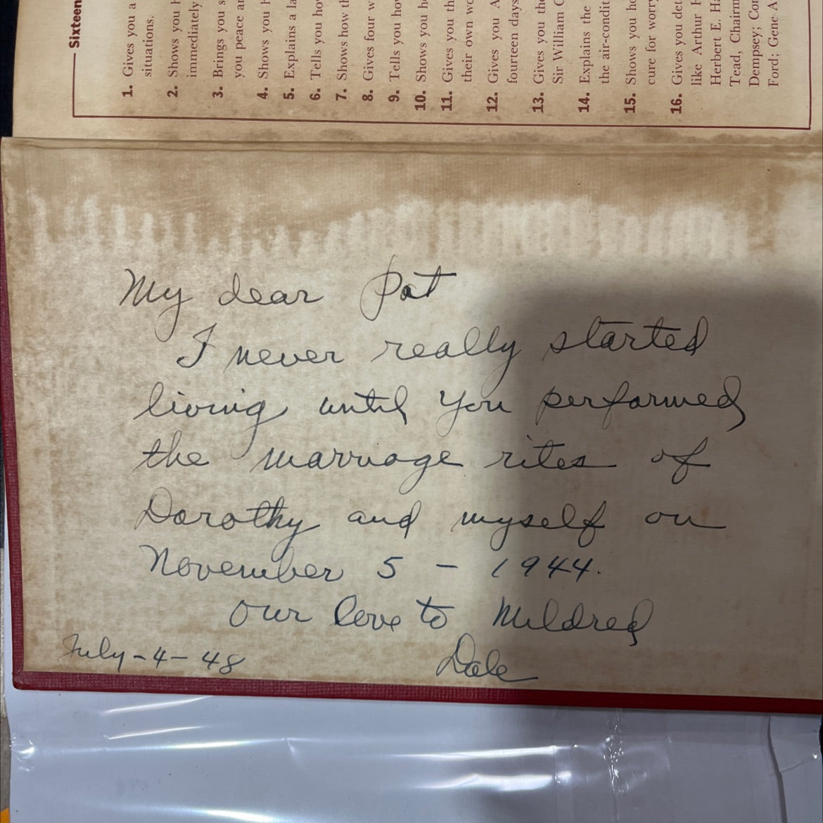 SIGNED how to stop worrying and start living book, by dale carnegie, 1948 Hardcover, First Edition, Rare, Antique image 4
