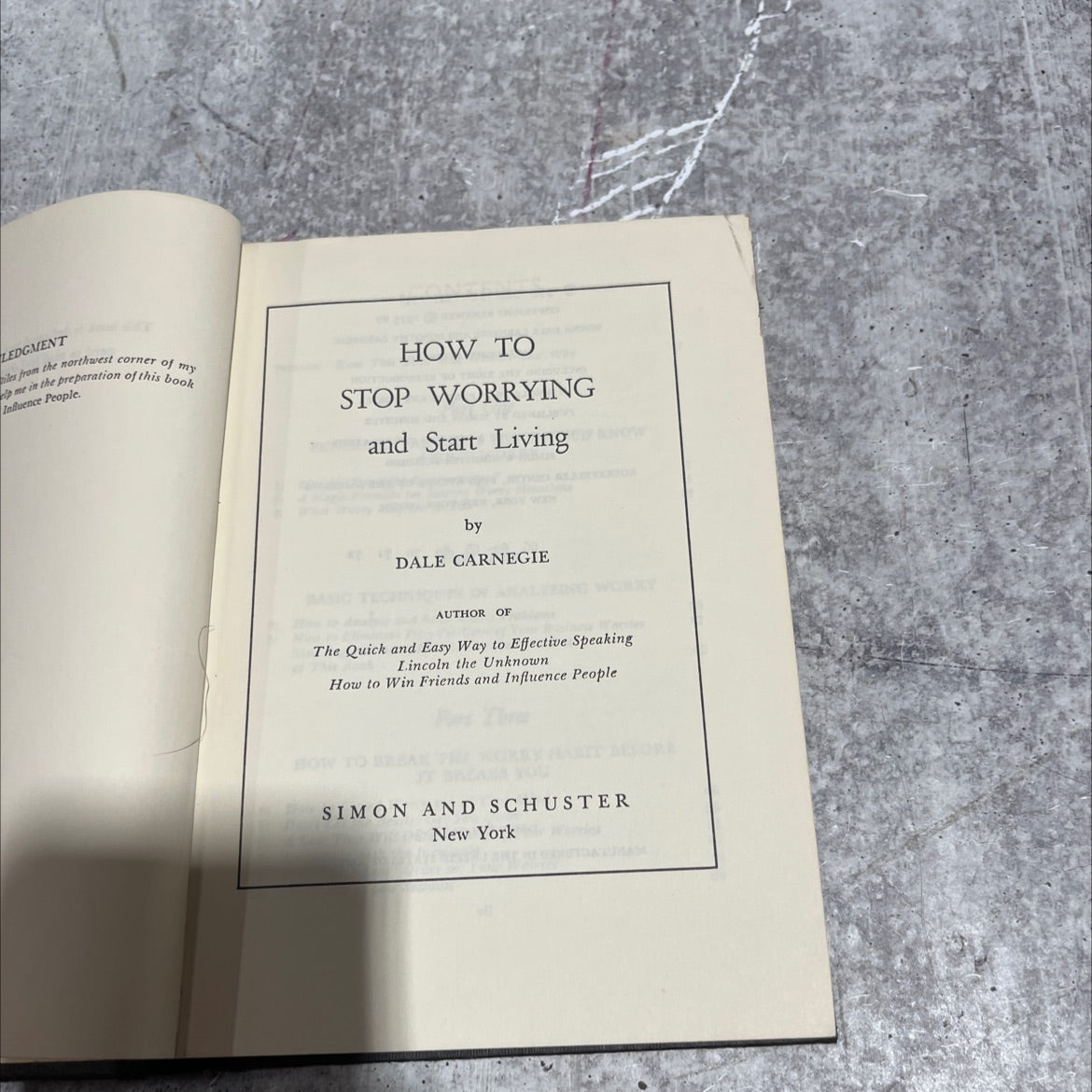how to stop worrying and start living book, by dale carnegie, 1975 Hardcover image 2