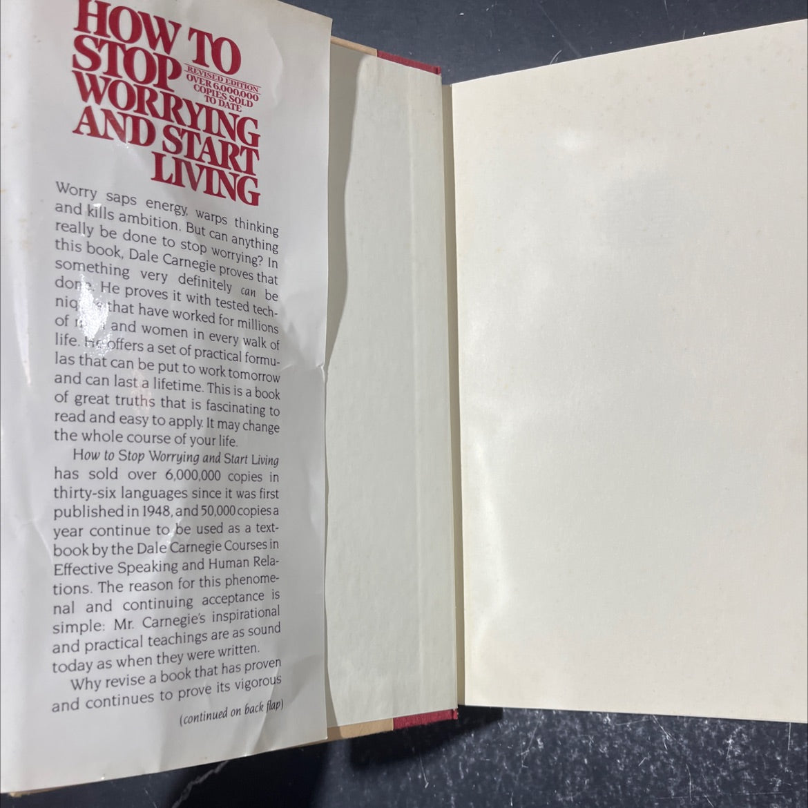 how to stop worrying and start living book, by dale carnegie, 1984 Hardcover image 4