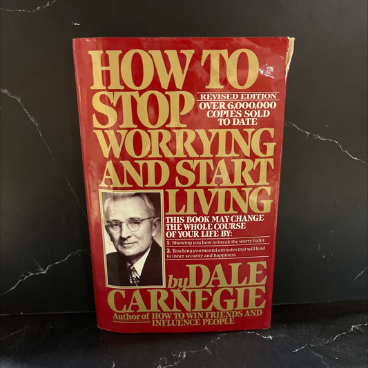 how to stop worrying and start living book, by dale carnegie, 1984 Hardcover image 1
