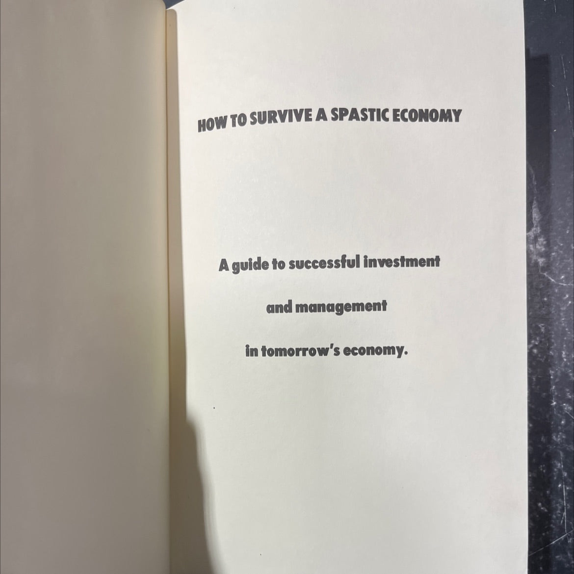 how to survive a spastic economy book, by David E. Rhoads, 1980 Hardcover image 2