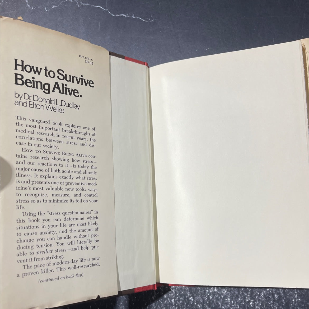 how to survive being alive book, by donald l. dudley, m.d. and elton welke, 1977 Hardcover image 4