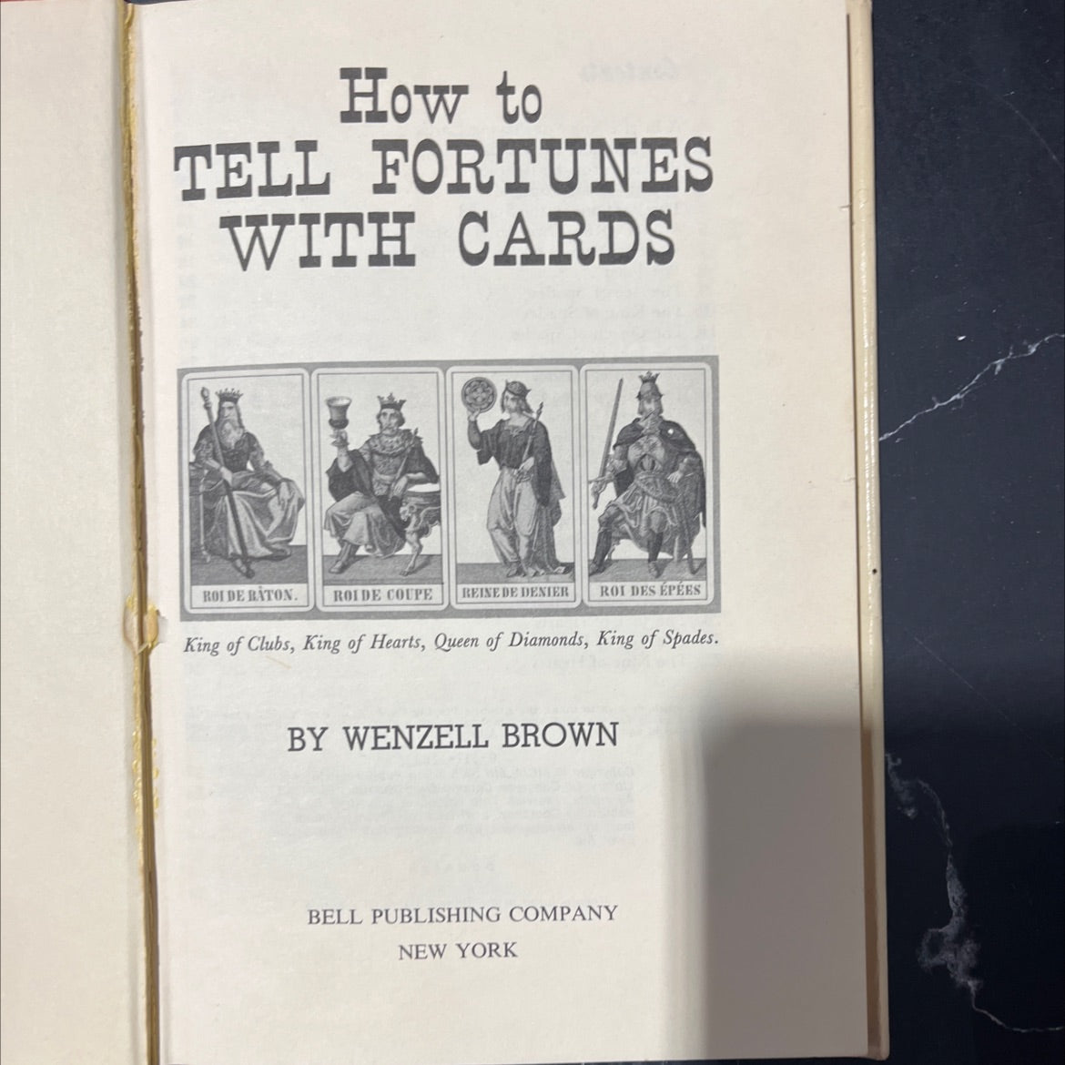 how to tell fortunes with cards book, by wenzell brown, 1963 Hardcover image 2