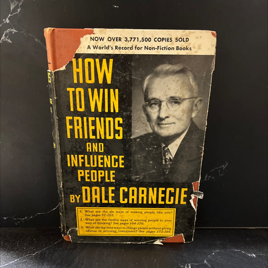 how to win friends and influence people book, by dale carnegie, 1952 Hardcover image 1