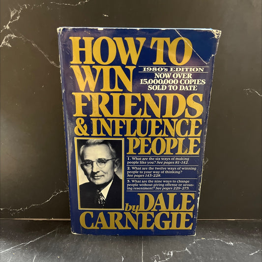 how to win friends and influence people book, by dale carnegie, 1981 Hardcover image 1