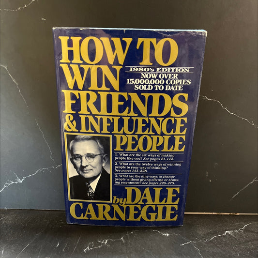 how to win friends and influence people book, by dale carnegie, 1981 Hardcover image 1