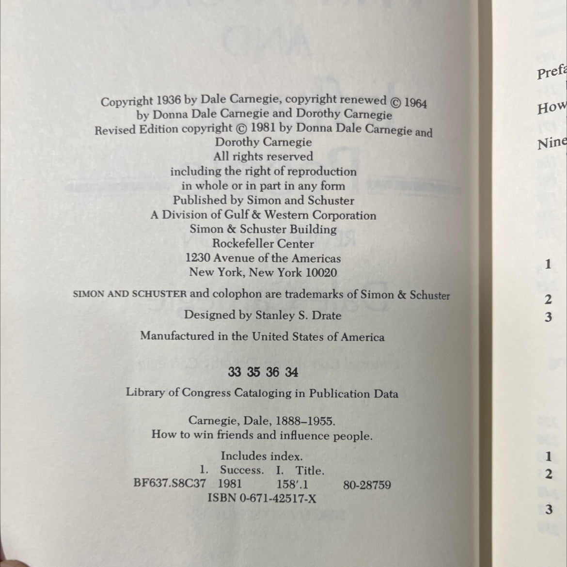 how to win friends and influence people book, by dale carnegie, 1981 Hardcover image 3