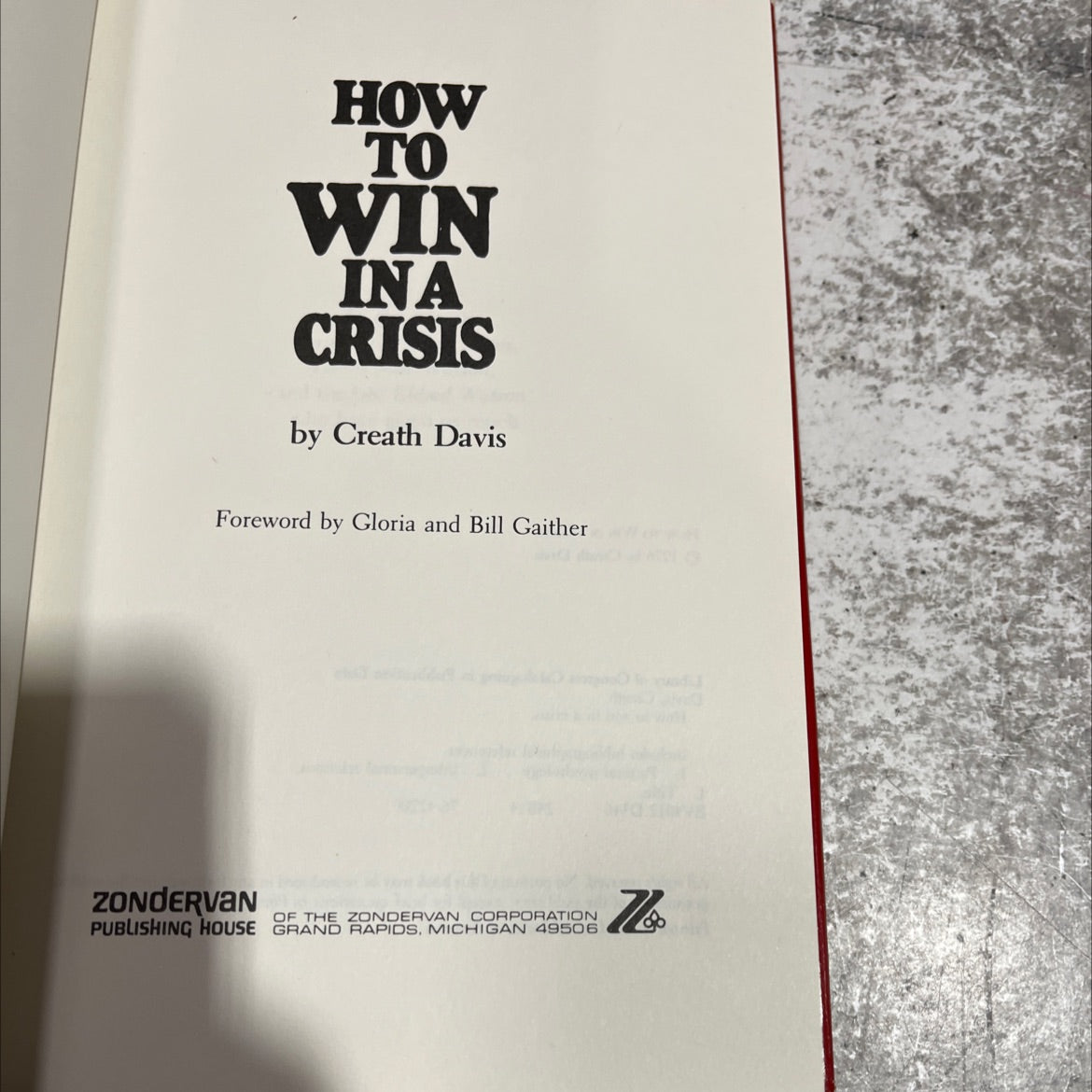 how to win in a crisis book, by creath davis, 1976 Hardcover image 2