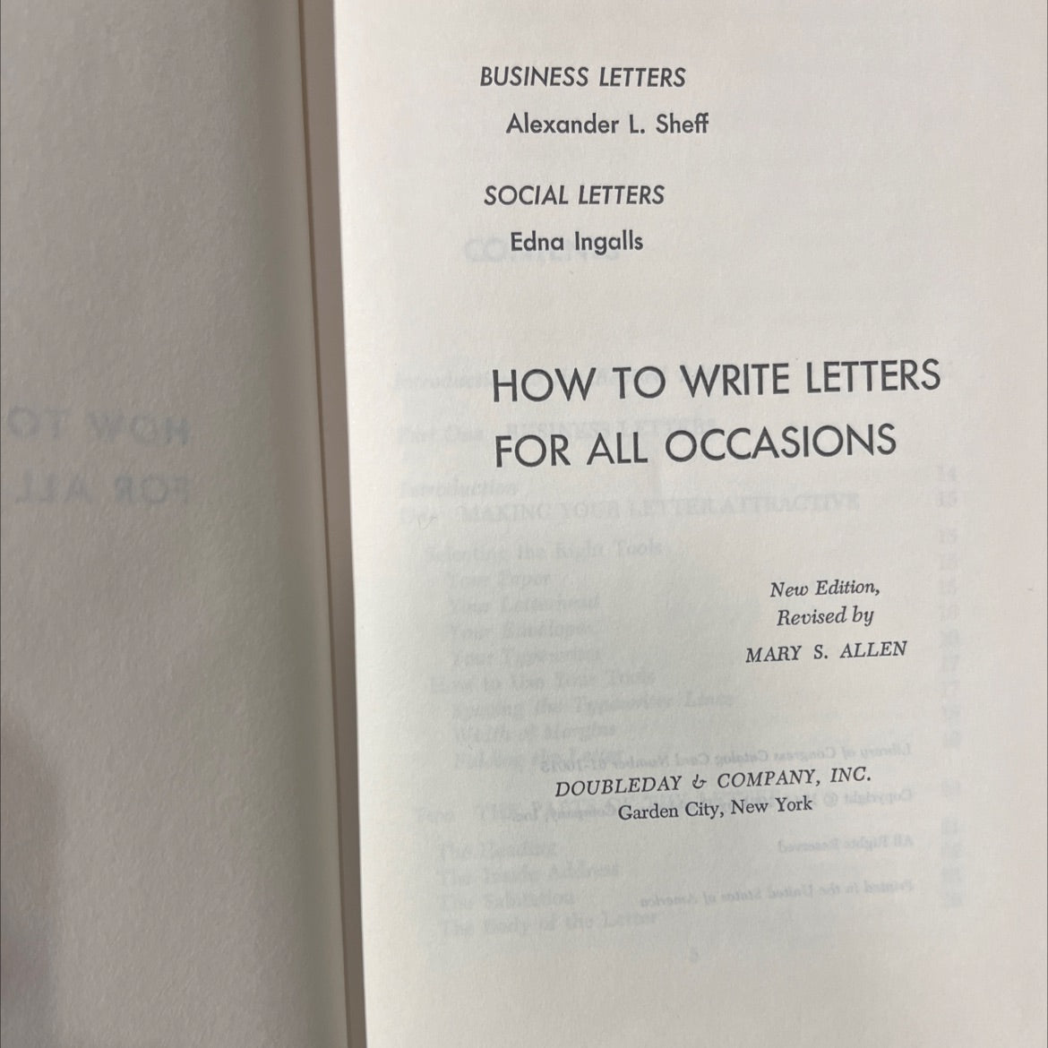 how to write letters for all occasions book, by mary s. allen, 1961 Hardcover image 2