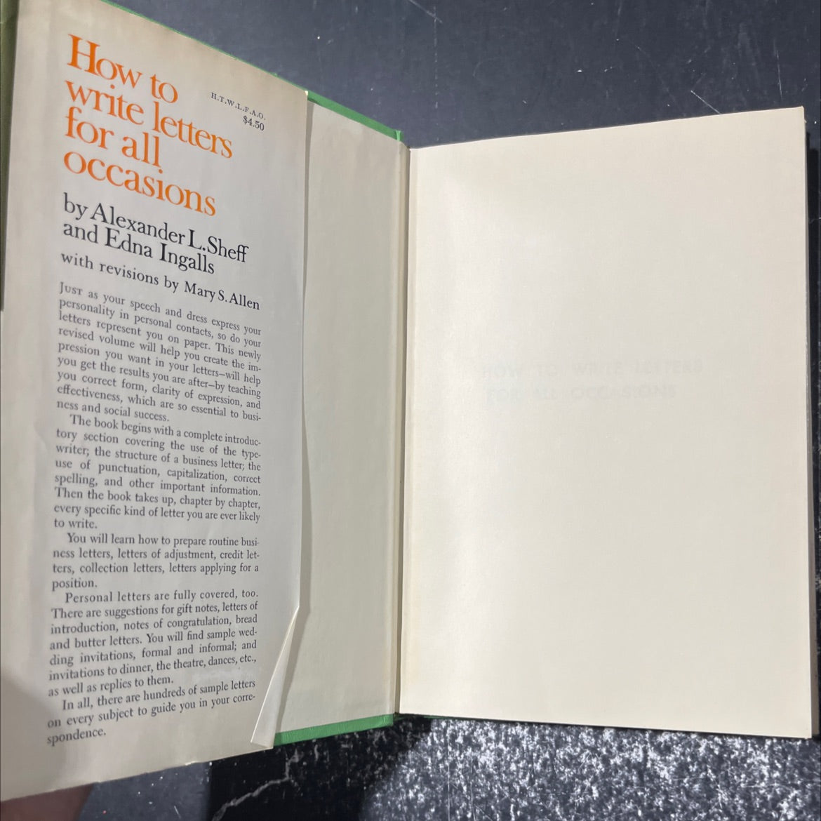 how to write letters for all occasions book, by mary s. allen, 1961 Hardcover image 4