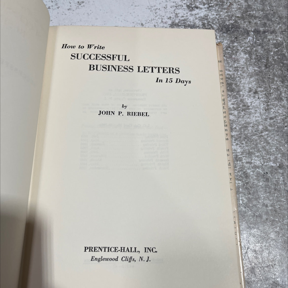 how to write successful business letters book, by john p. riebel, 1965 Hardcover image 2