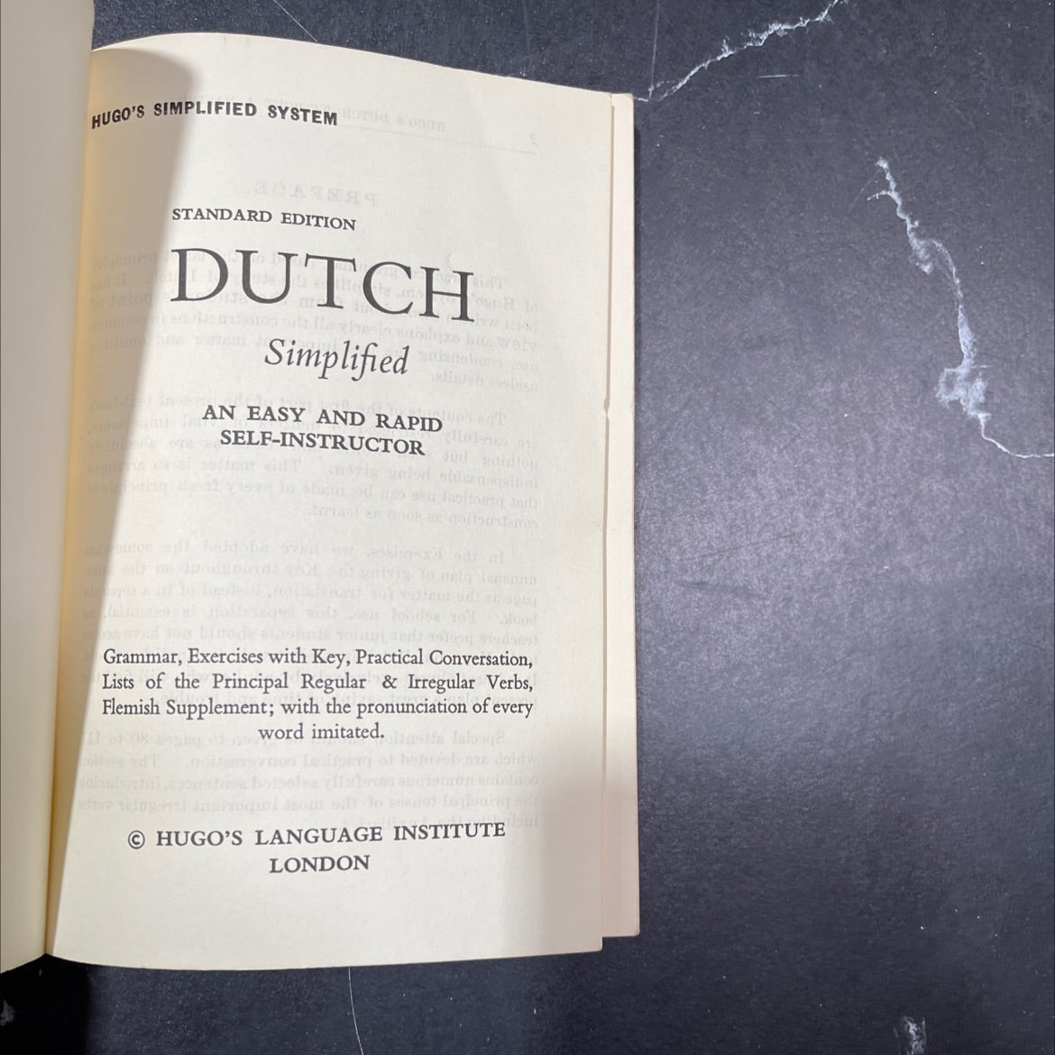 hugo's simplified system standard edition dutch book, by unknown, 1970 Paperback image 2