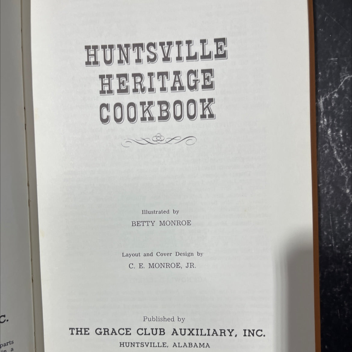 huntsville heritage cookbook book, by the grace club auxiliary, inc., 1967 Hardcover image 2