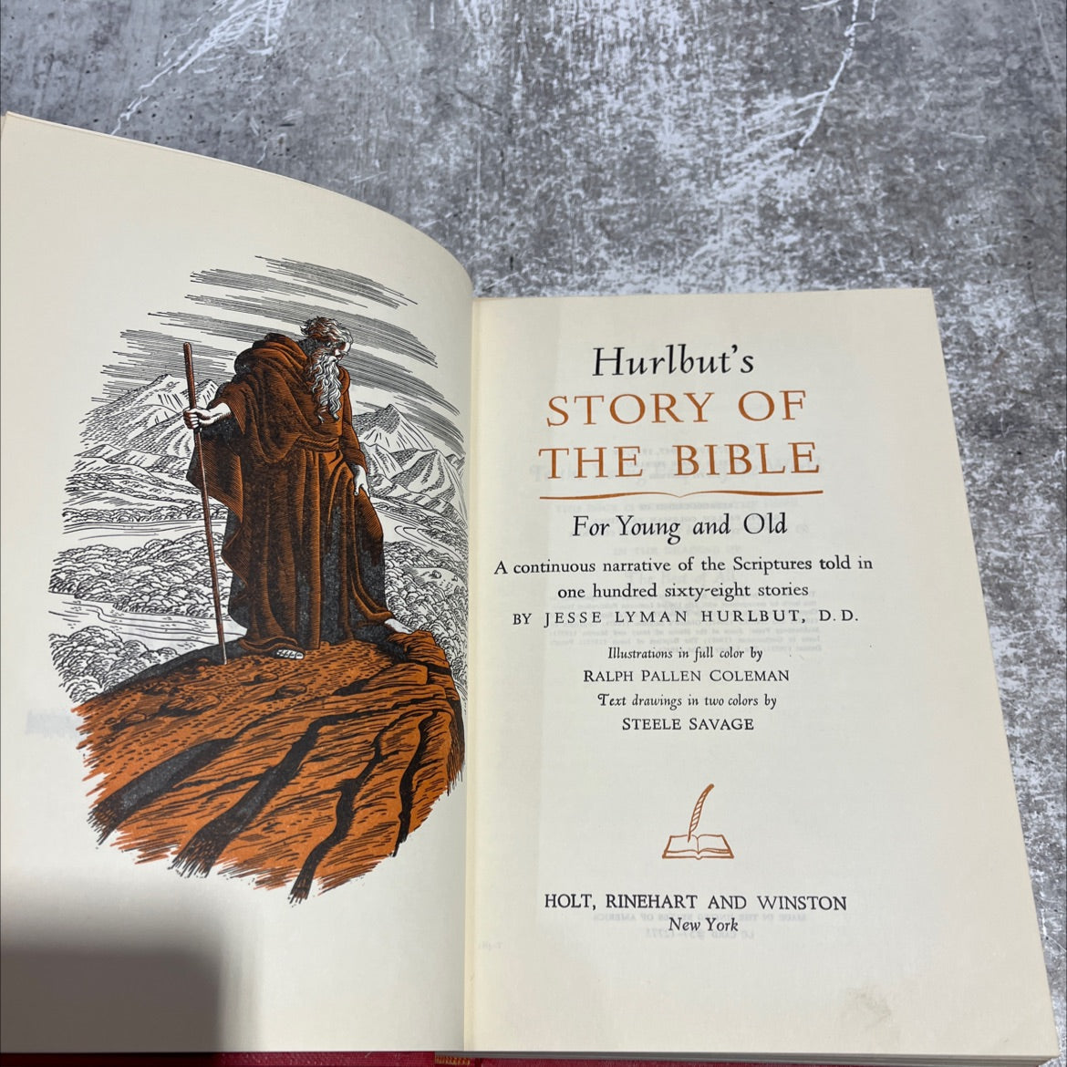 hurlbut's story of the bible for young and old book, by jesse lyman hurlbut, d. d., 1957 Hardcover image 2