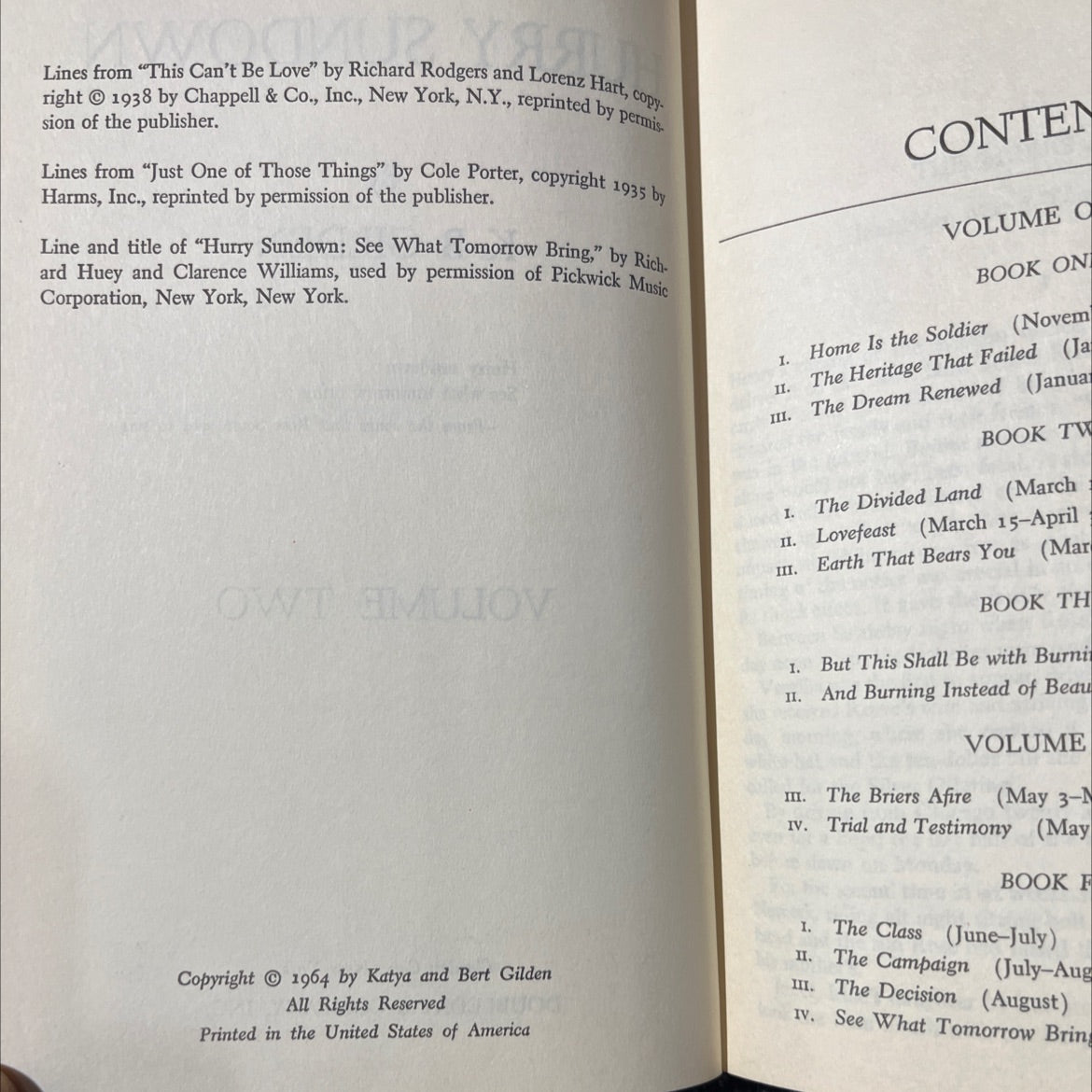 hurry sundown book, by K. B. Gilden, 1964 Hardcover image 3