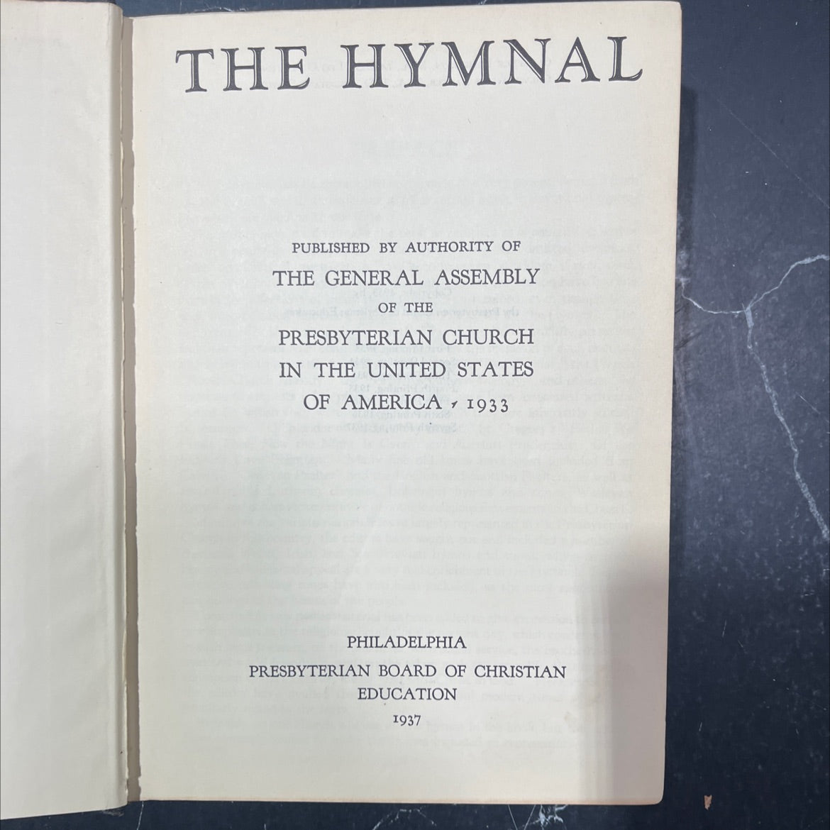 hymnal published by authority of the general assembly of the presbyterian church in the united states of america book, image 2