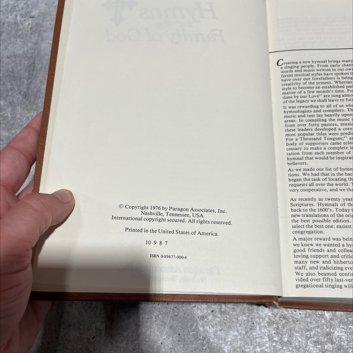 hymns + for the family of god book, by unknown, 1976 Hardcover image 3