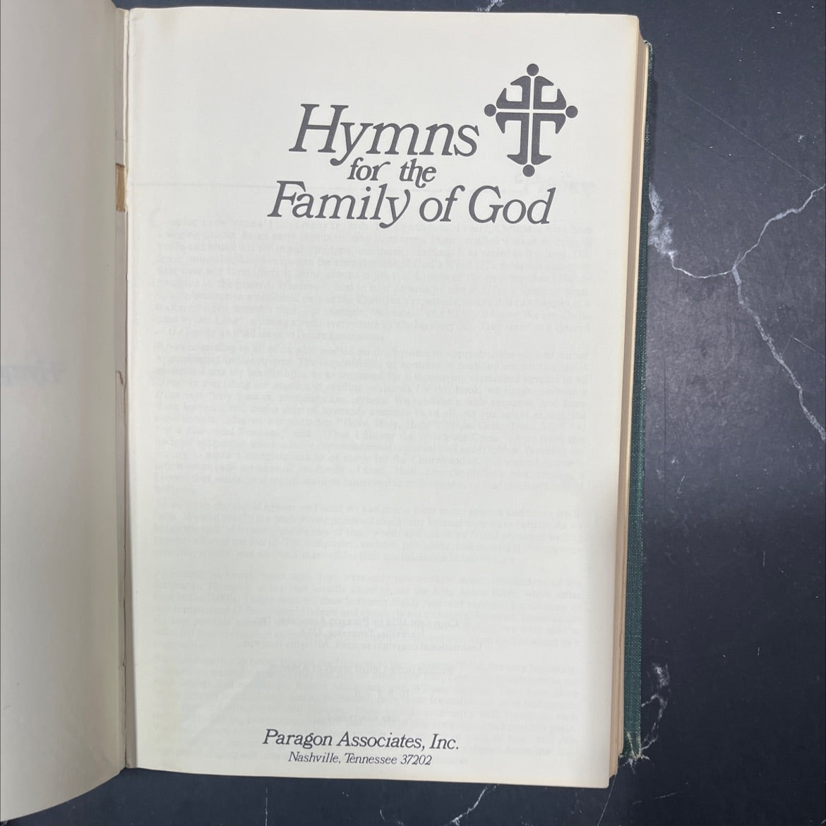 hymns for the family of god book, by Paragon Associates, Inc., 1976 Hardcover image 2