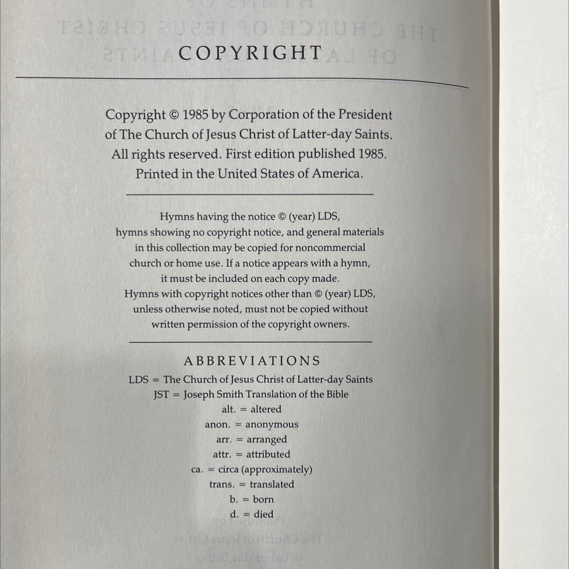 hymns of the church of jesus christ of latter-day saints book, by Corporation of the President of The Church of Jesus image 3