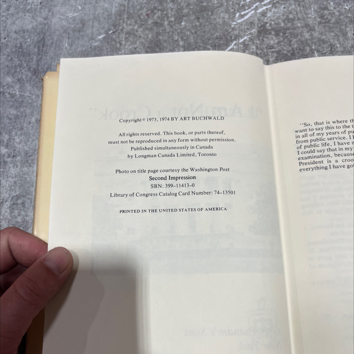 i am not a crook book, by art buchwald, 1974 Hardcover image 3