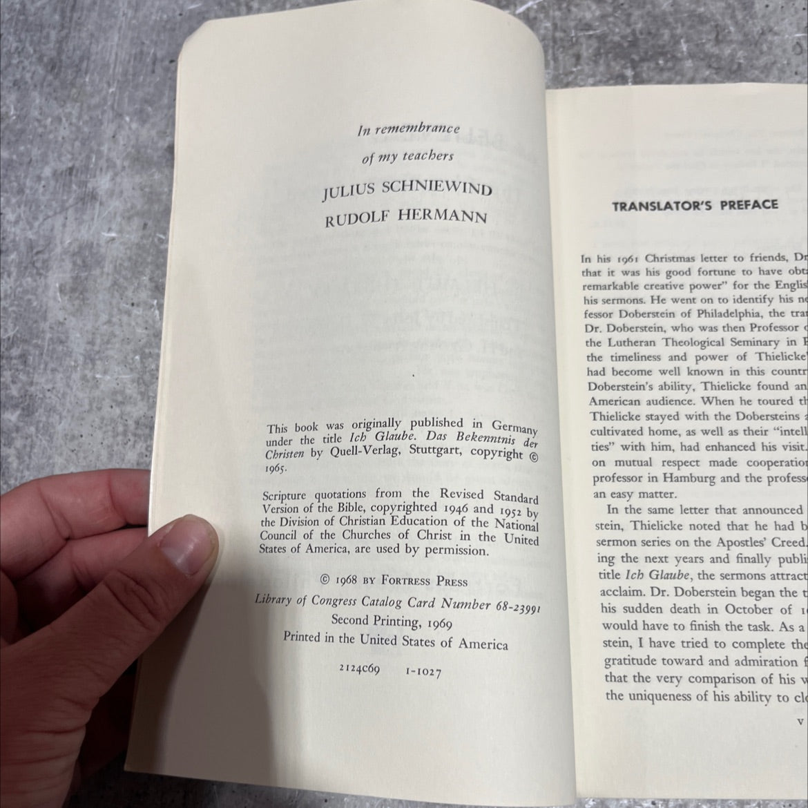 i believe the christian's creed book, by helmut thielicke, 1968 Paperback image 3