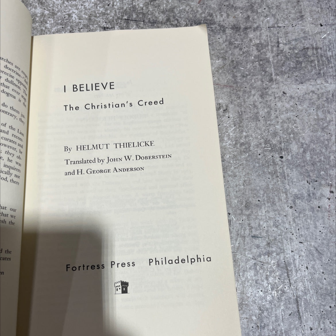 i believe the christian's creed book, by helmut thielicke, 1968 Paperback image 2