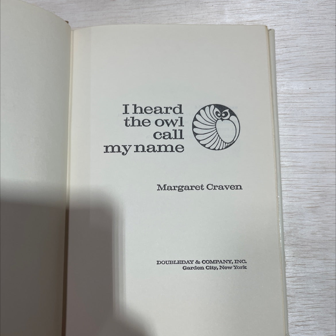 i heard the owl call my name book, by Margaret Craven, 1973 Hardcover image 2