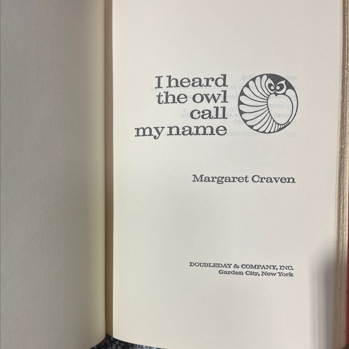 i heard the owl call my name book, by Margaret Craven, 1973 Hardcover image 2