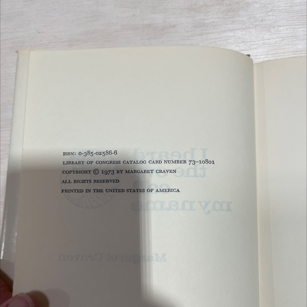 i heard the owl call my name book, by Margaret Craven, 1973 Hardcover image 3