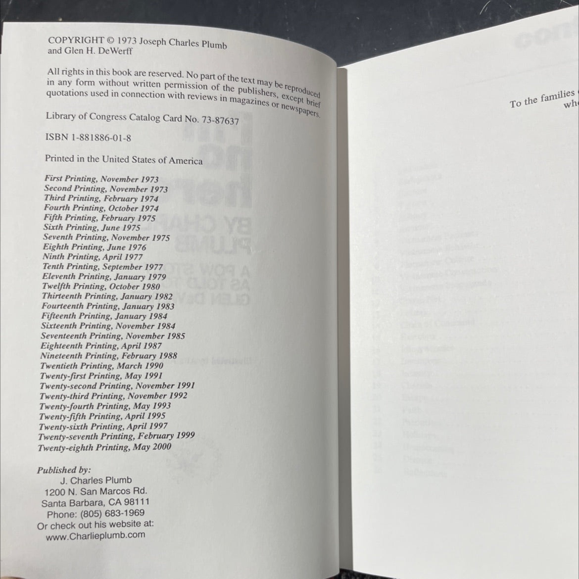 SIGNED i'm no hero book, by charlie plumb, 1984 Hardcover, Vintage image 3