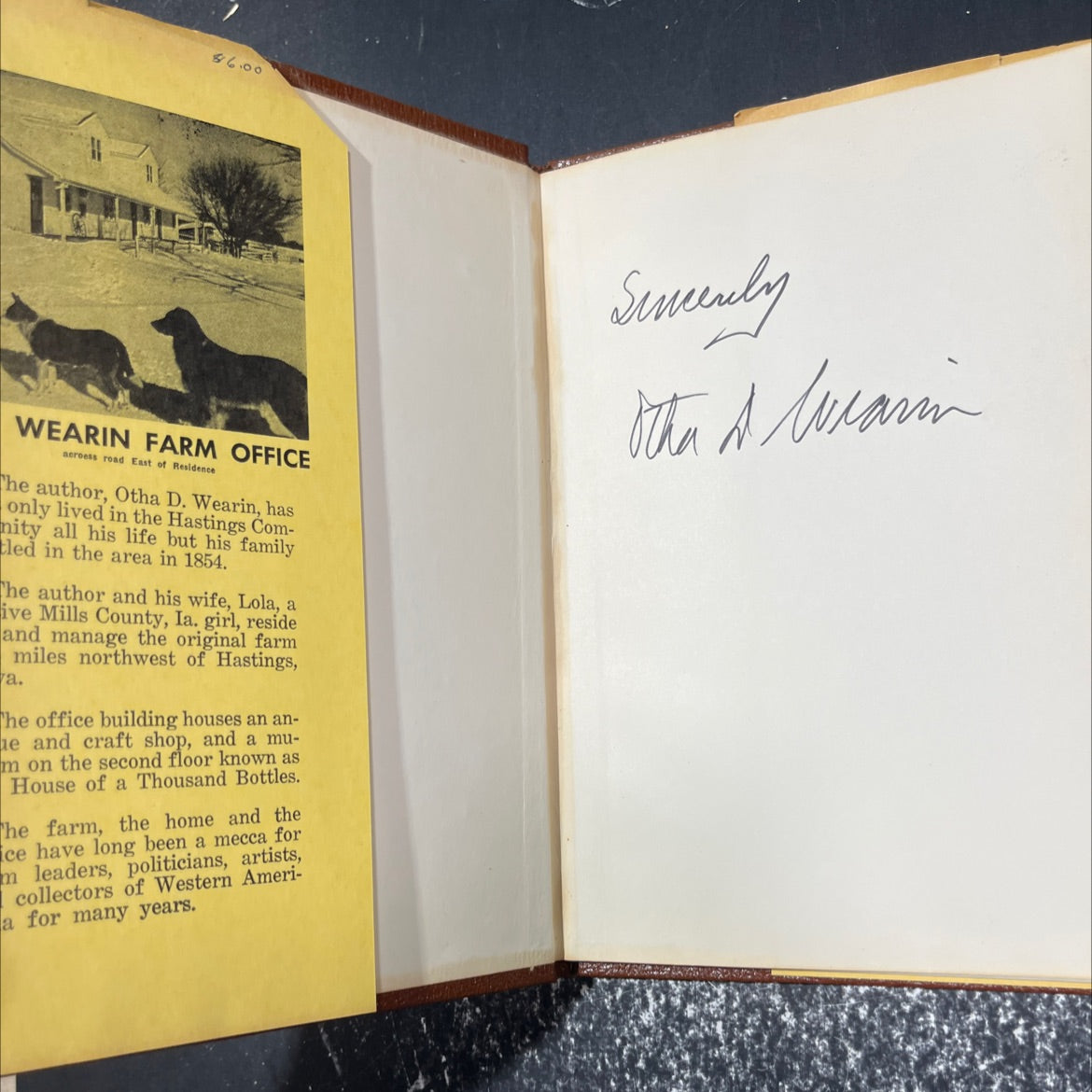 SIGNED i remember hastings book, by otha d. wearin, 1965 Hardcover image 4