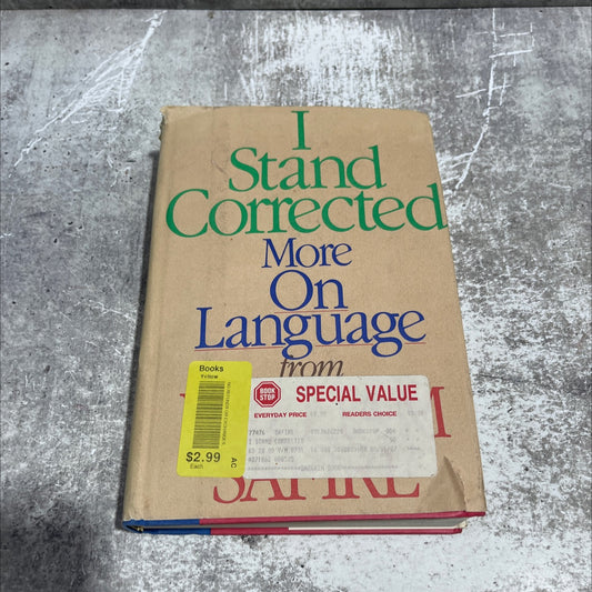 i stand corrected more on language book, by William Safire, 1984 Hardcover image 1