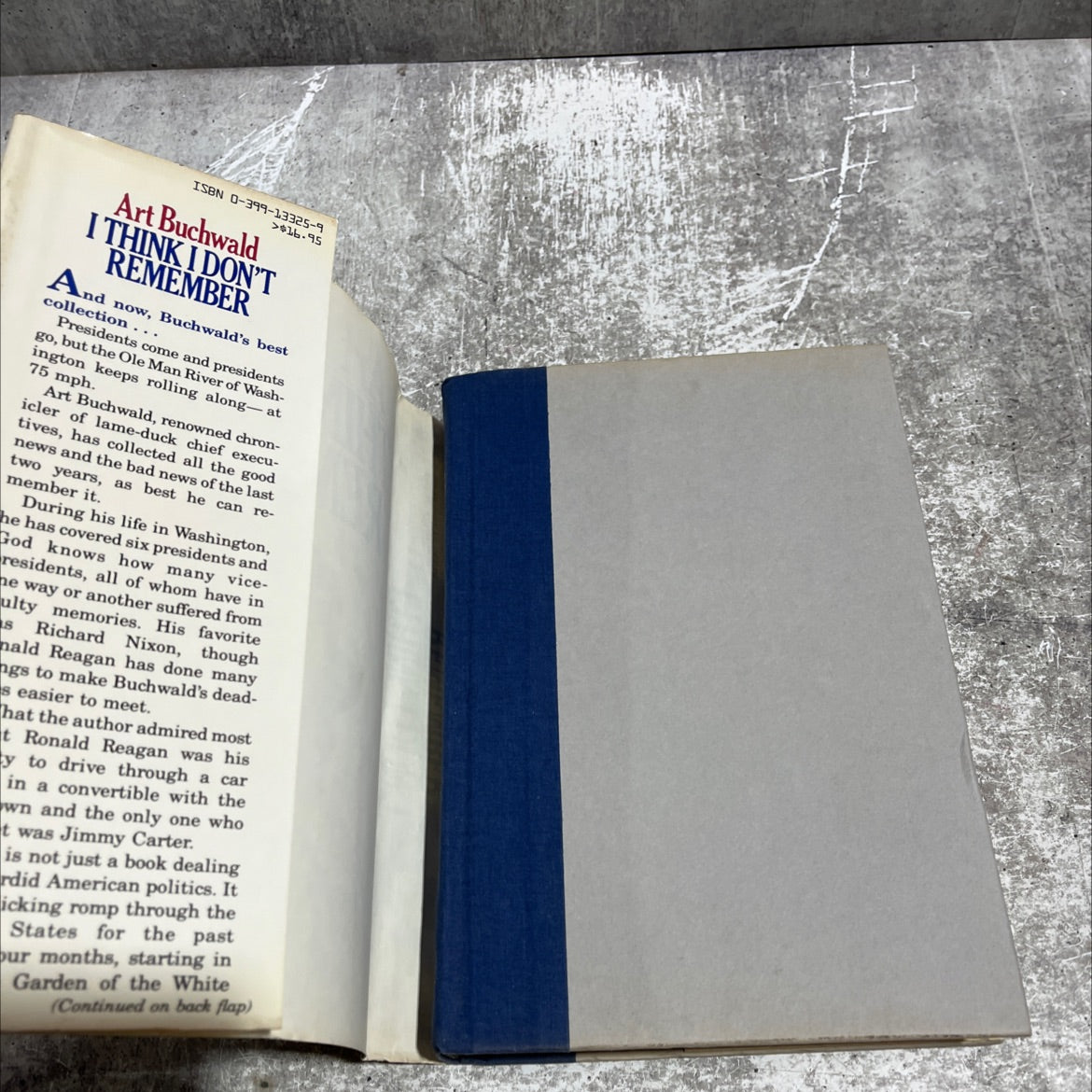 i think i don't remember book, by Art Buchwald, 1987 Hardcover image 4