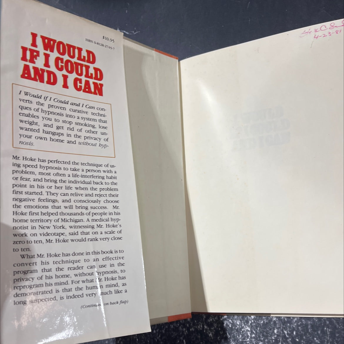 i would if i could and i can book, by James H. Hoke, 1980 Hardcover image 4