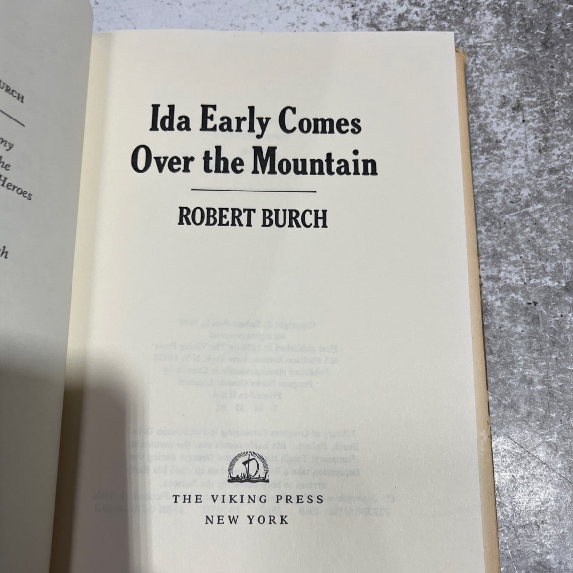 ida early comes over the mountain book, by robert burch, 1980 Hardcover image 2