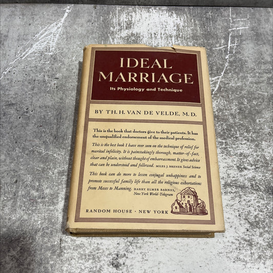 ideal marriage its physiology and technique book, by th. h. van de velde, 1957 Hardcover image 1