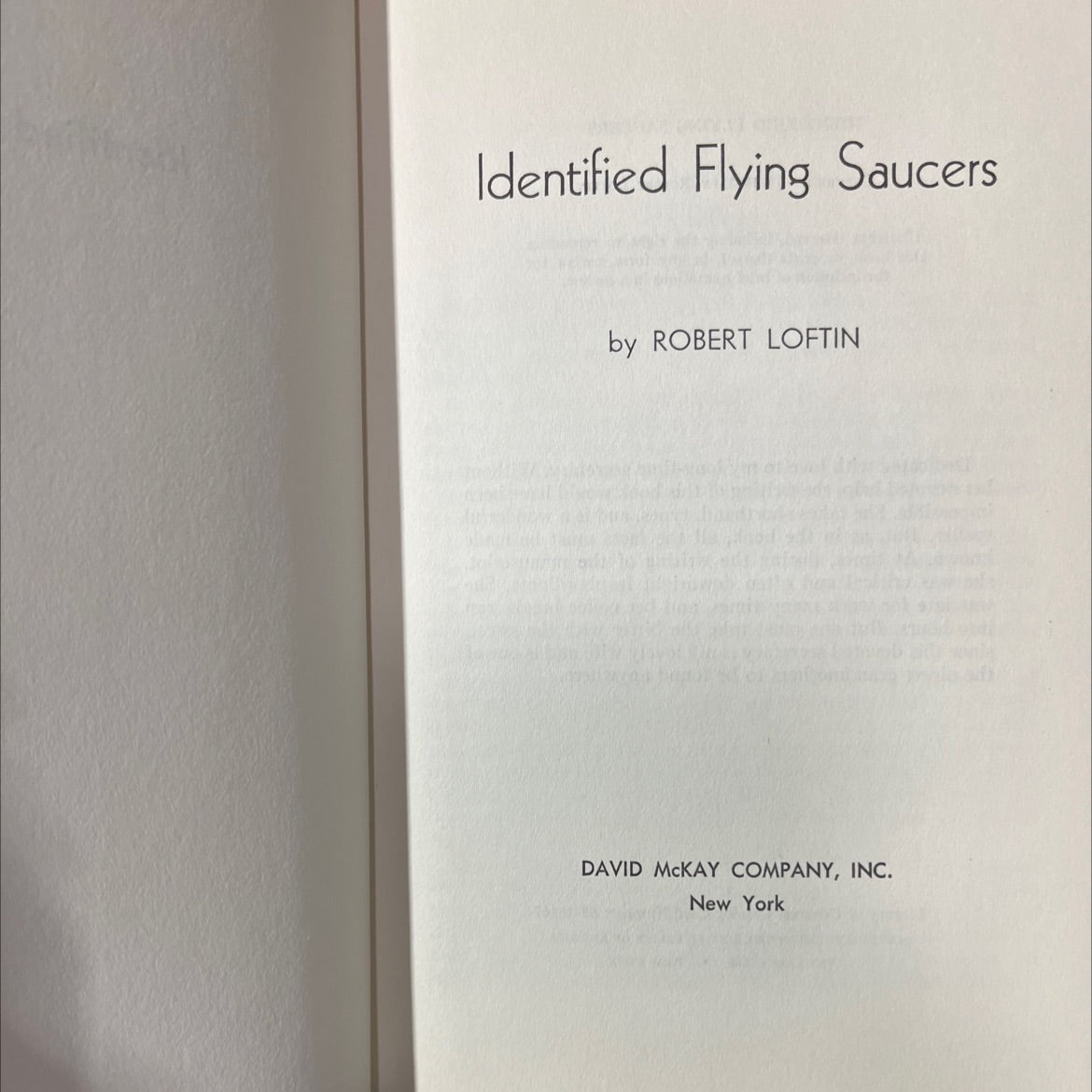 identified flying saucers book, by robert loftin, 1968 Hardcover image 2