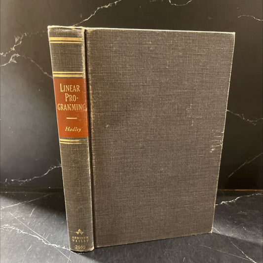 ies in ement linear programming book, by g. hadley, 1963 Hardcover image 1