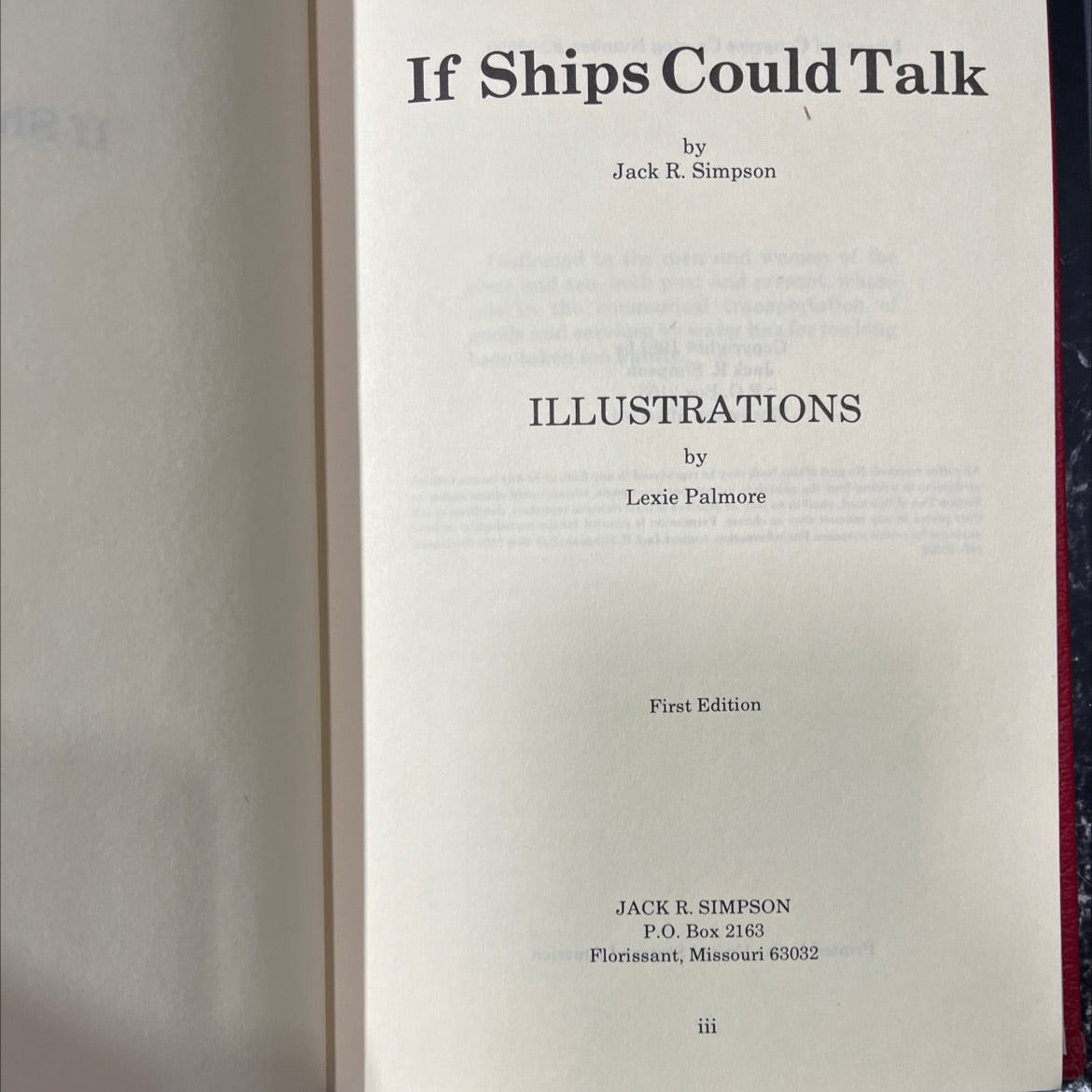 if ships could talk book, by Jack R. Simpson, 1982 Hardcover image 2