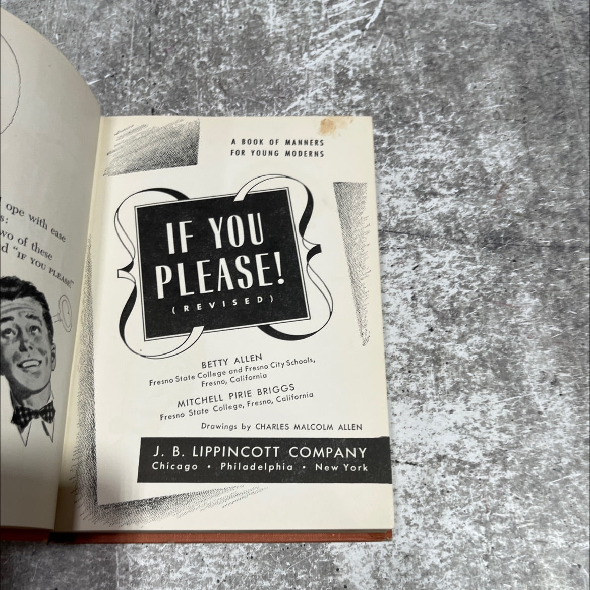 if you please a book of manners for young moderns book, by betty allen, mitchell pirie briggs, 1950 Hardcover image 2