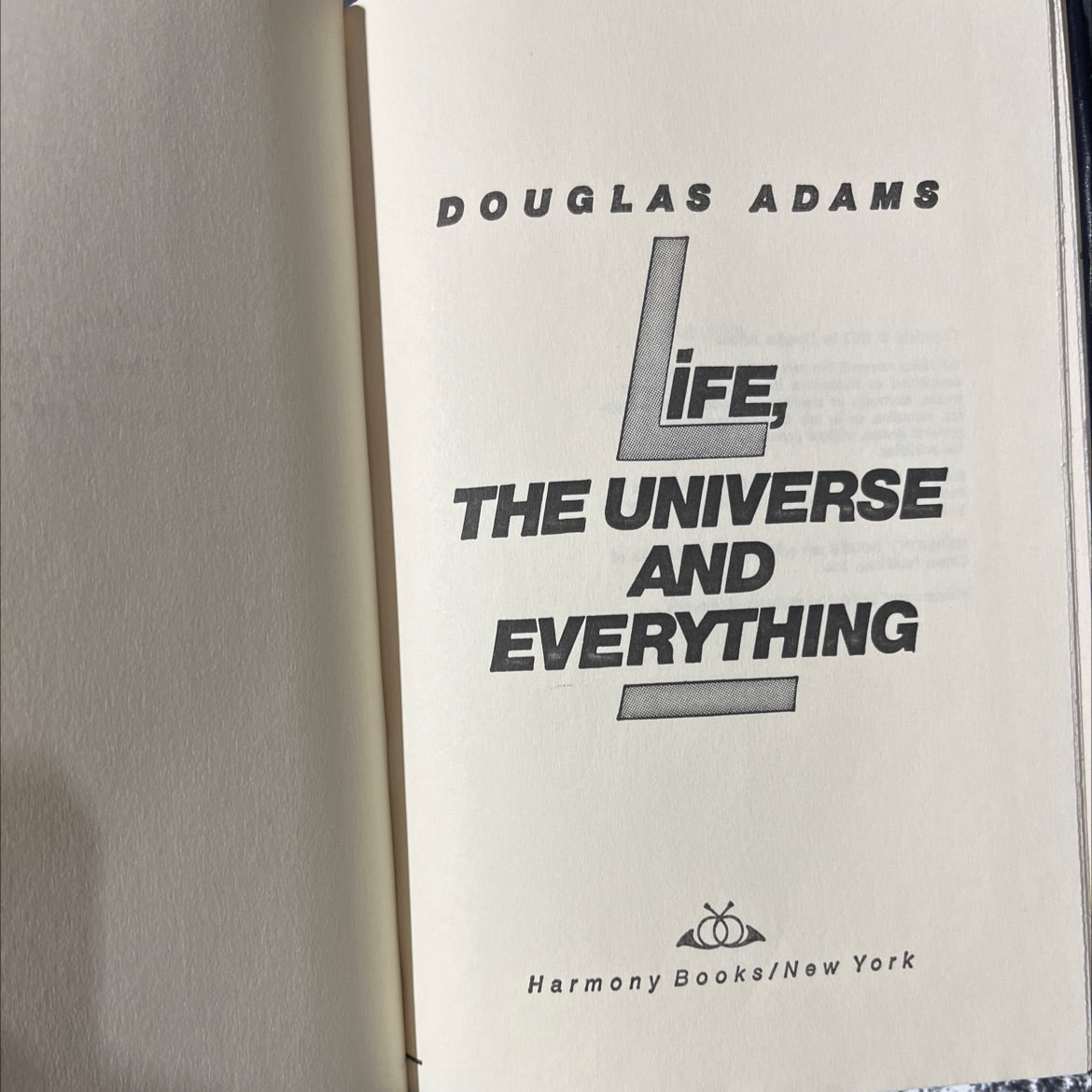 ife, the universe and everything book, by douglas adams, 1982 Hardcover image 2