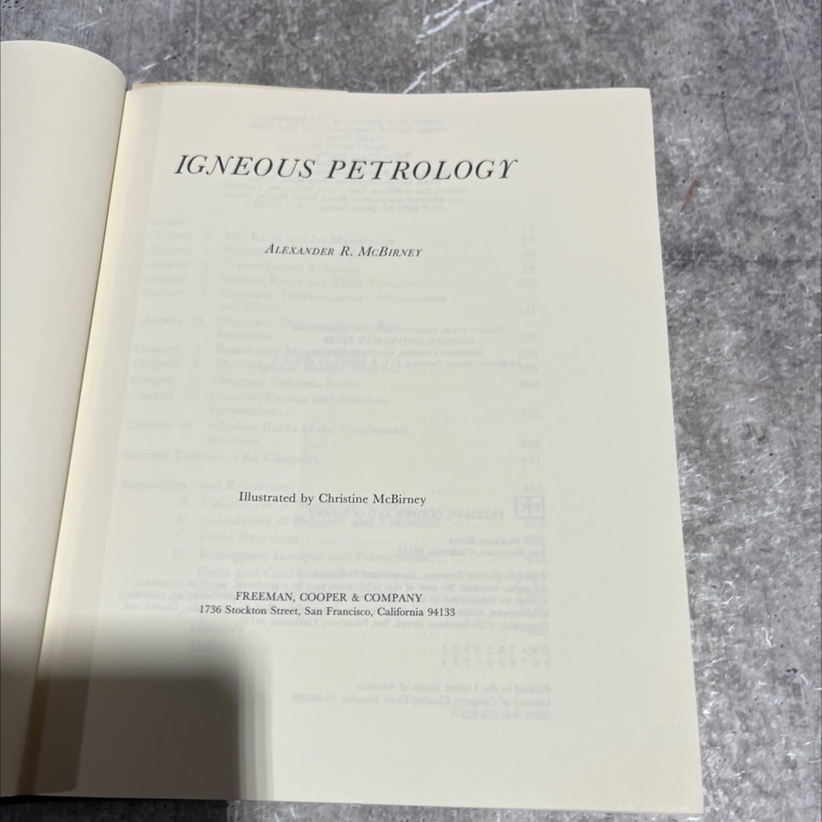 igneous petrology book, by d alexander r. mcbirney, 1984 Hardcover image 2