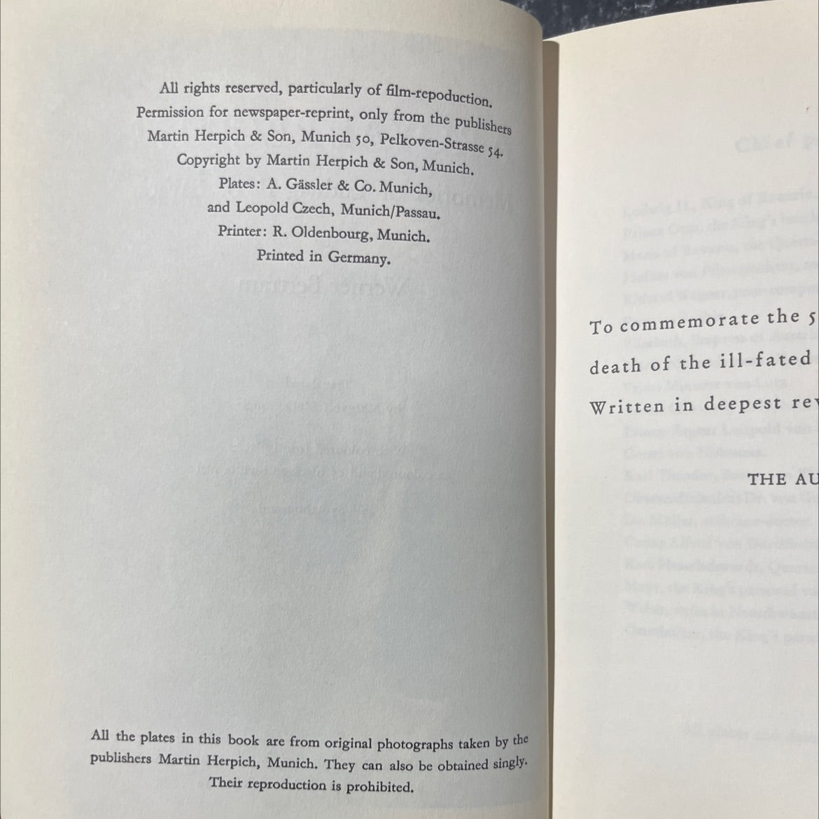 ii of bavaria a royal recluse memories of ludwig ii of bavaria book, by werner bertram, 1970 Hardcover image 3