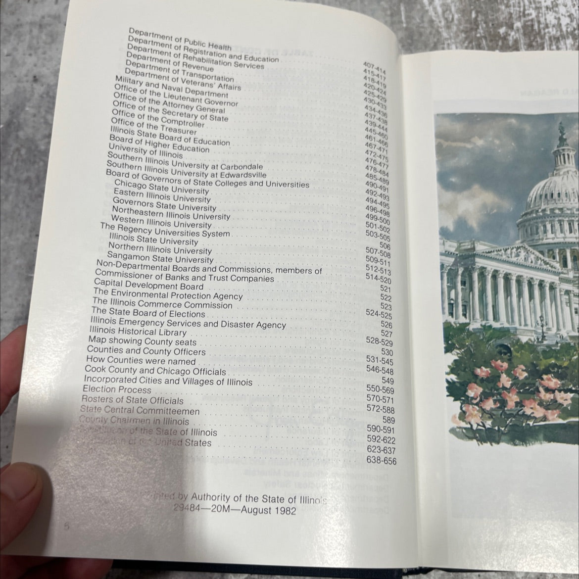 illinois blue book 1981-1982 book, by jim edgar, 1982 Hardcover image 3