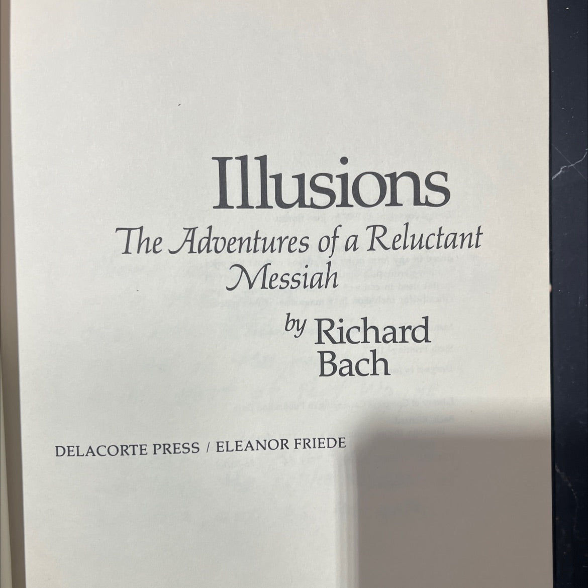 illusions the adventures of a reluctant messiah book, by Richard Bach, 1977 Hardcover image 2