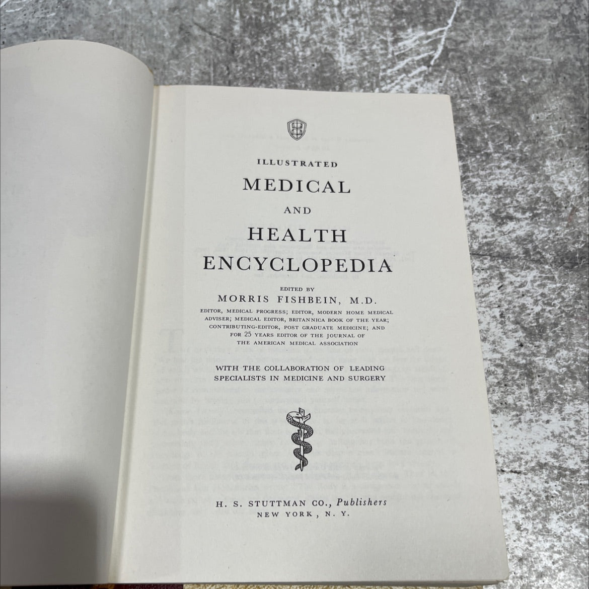 illustrated medical and health encyclopedia book, by morris fishbein, m.d., 1958 Hardcover image 2